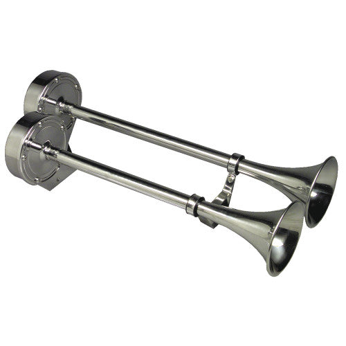 Deluxe All-Stainless Dual Trumpet Horn - 24V