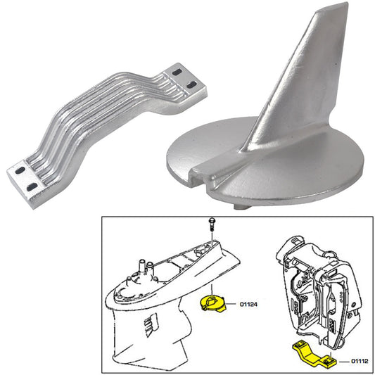 TECNOSEAL ANODE KIT YAMAHA 200 -250 HP ALUMINUM POLYBAG