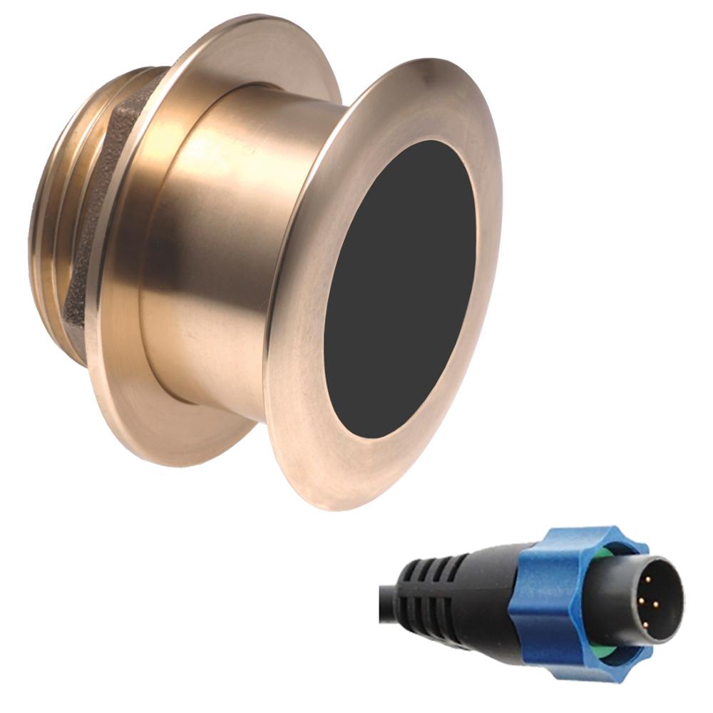 B164-0-BL 1kW 50/200kHz Bronze Thru-Hull Transducer 0-Degree Tilt Lowrance 7-Pin Blue boatyardmalaysia