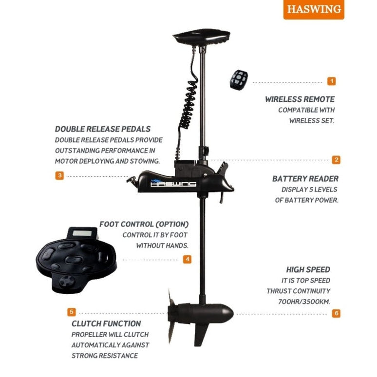 Cayman B - Bow Mount Trolling Motor - White boatyardmalaysia