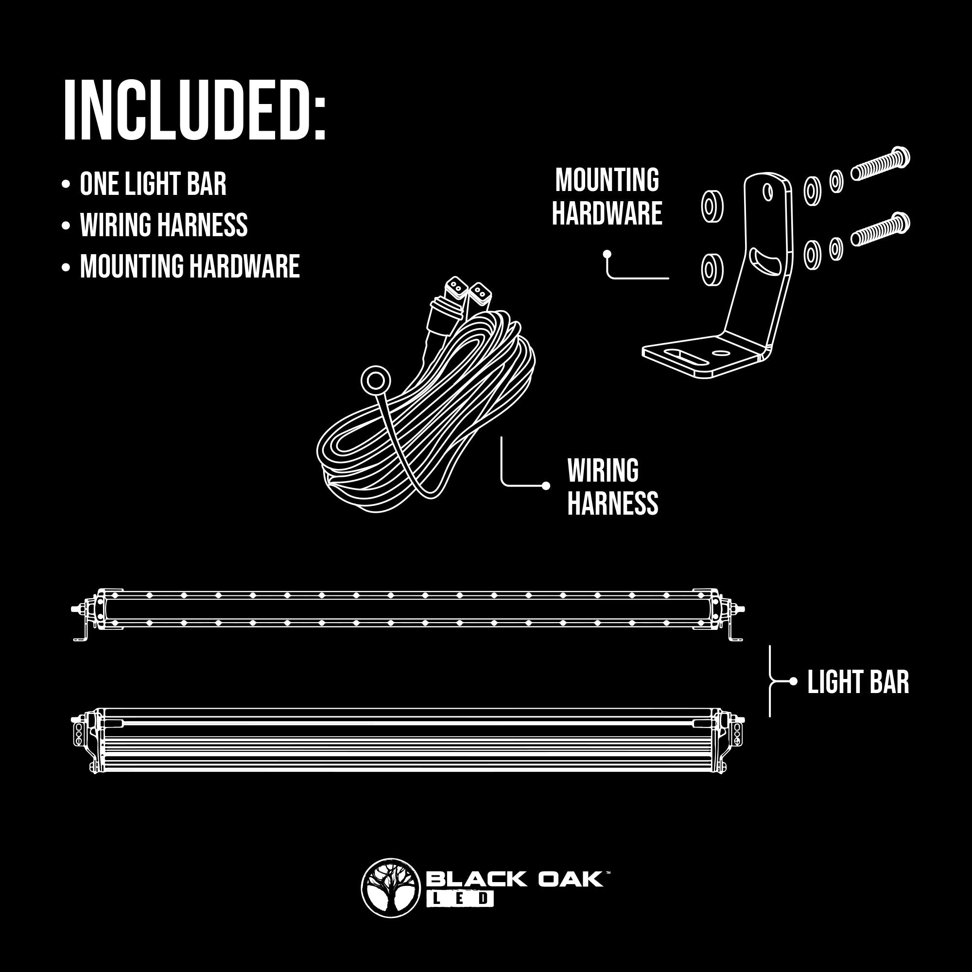 Black Oak 40" Curved Double Row 5W Combo Black boatyardmalaysia