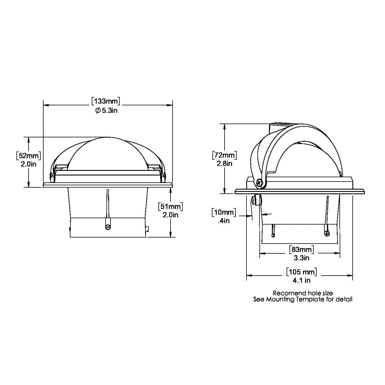 Ritchie F-82 Voyager Compass - Flush Mount