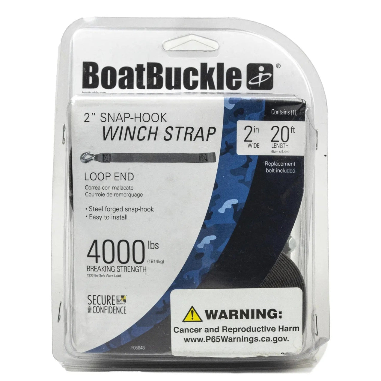 Winch Strap W/Loop End 2" x 20" boatyardmalaysia