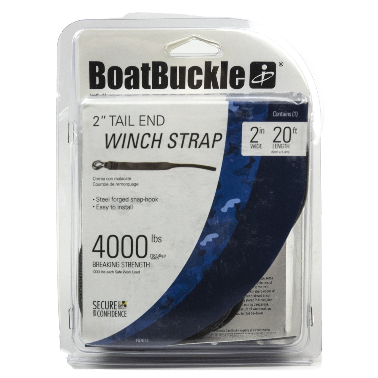 Winch Strap W/Tail End 2" x 20" boatyardmalaysia