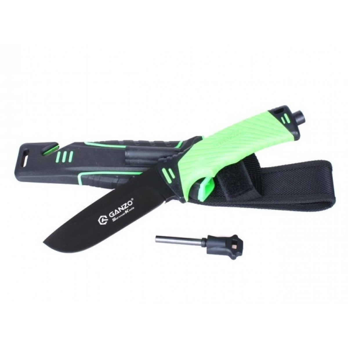 Fixed Blade Knife Cutter Fire Starter w Sheath G8012-LG boatyardmalaysia