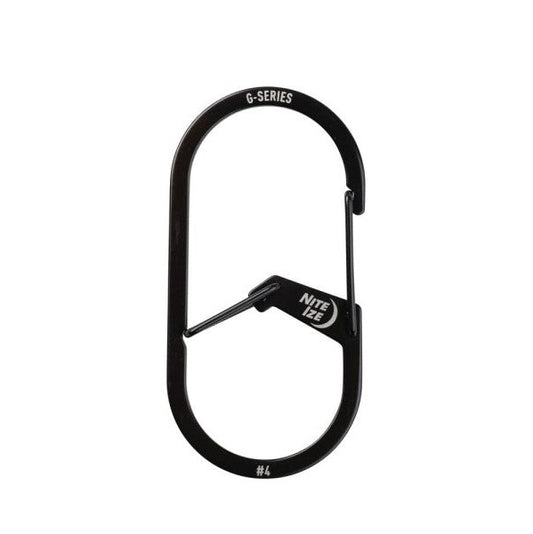 NITE IZE G-SERIES DUAL CHAMBER CARABINER #4 BLACK GS4-01-R6 boatyardmalaysia