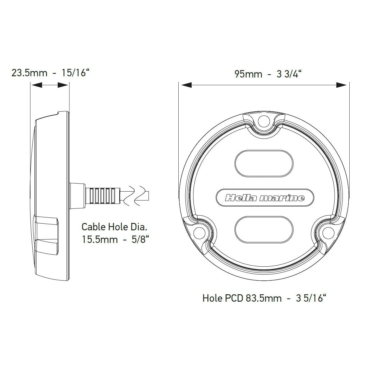 Hella Marine Apelo A2 Bronze RGB Underwater Light - Boatyard Malaysia