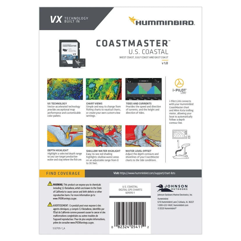HUMMINBIRD CoastMaster Entire US Coastal Charts boatyardmalaysia