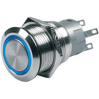 BEP Push-Button Switch 24V Momentary On/Off Blue Led boatyardmalaysia