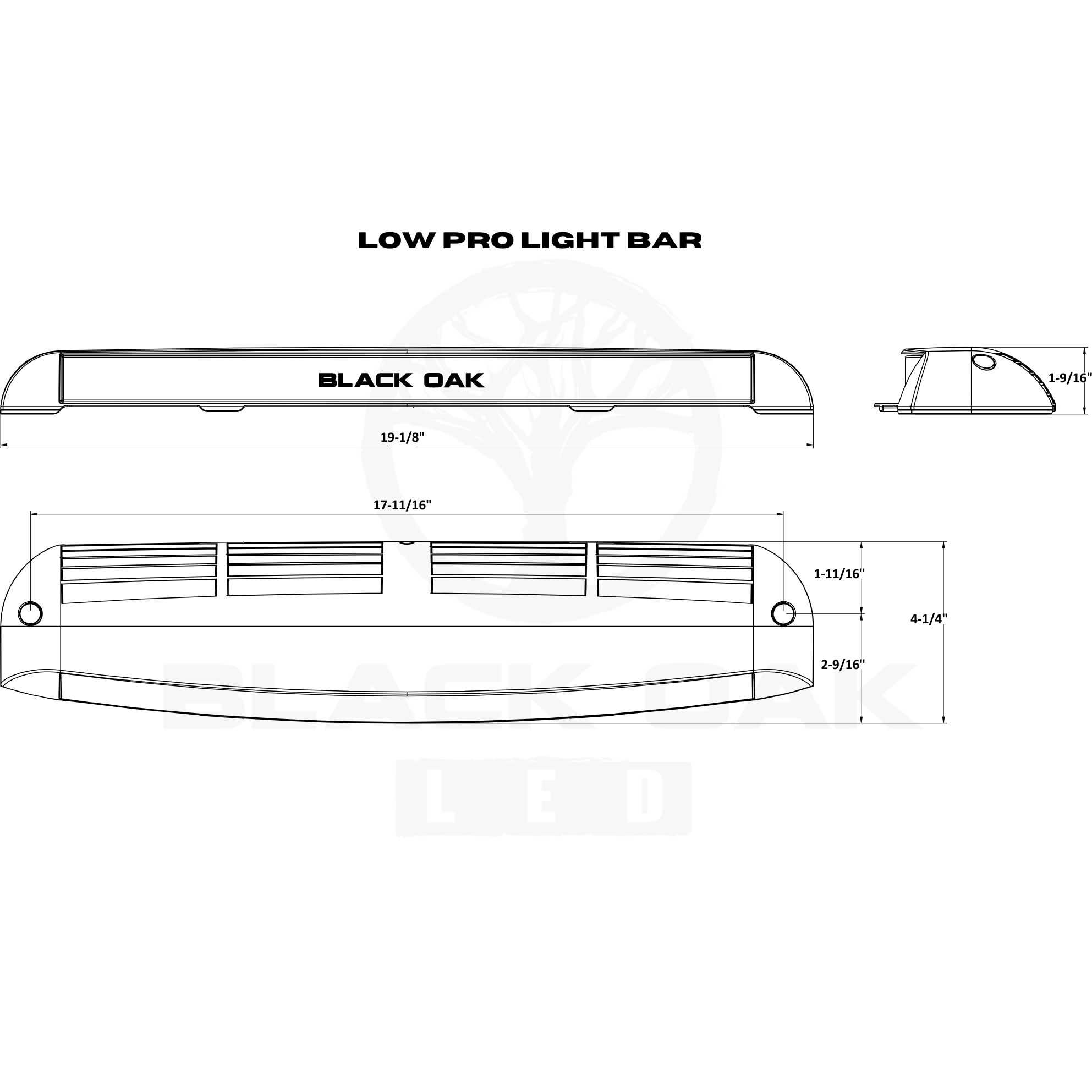 Black Oak Low Pro Bar Spot Black boatyardmalaysia