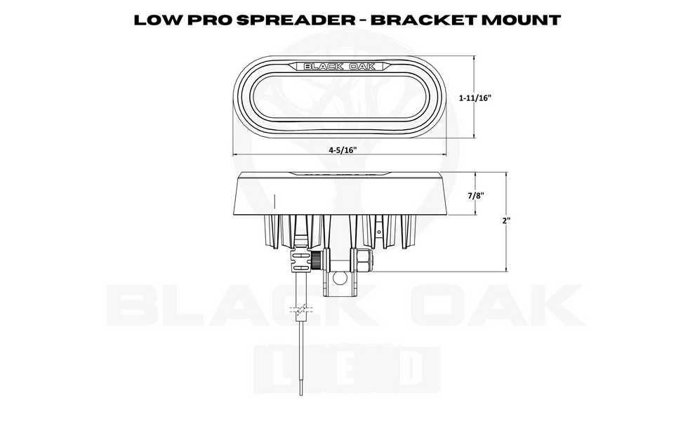 Black Oak Led Low Pro™ Marine Spreader Light Blue Led - Bracket Mount - Boatyard Malaysia