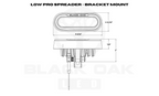 Black Oak Led Low Pro™ Marine Spreader Light Blue Led - Bracket Mount - Boatyard Malaysia
