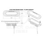 Black Oak Low Pro Flush Black Housing Red Led boatyardmalaysia