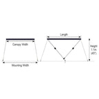 Oceansouth Roof Topper Folding Bimini - Boatyard Malaysia