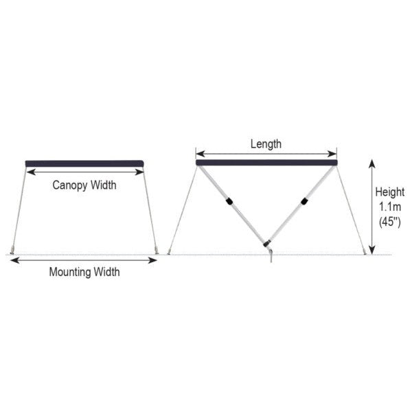 Oceansouth Roof Topper Folding Bimini - Boatyard Malaysia