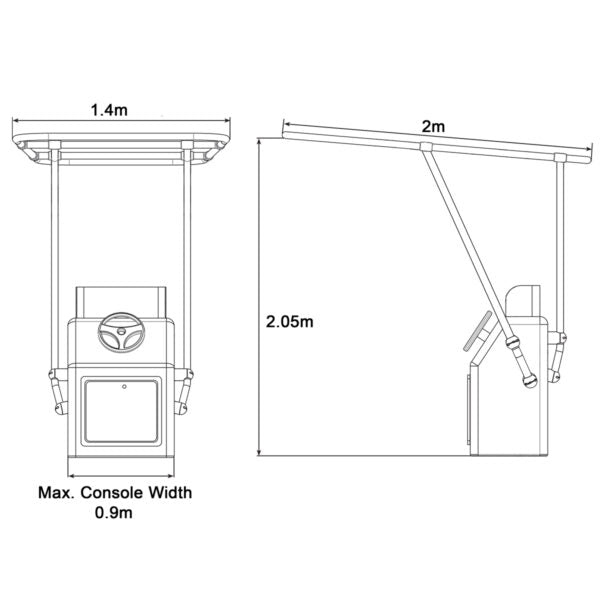 Heavy Duty T-Top Console Mount boatyardmalaysia