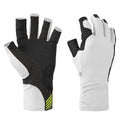 Mustang Survival Traction UV Open Finger Gloves White-Black - Boatyard Malaysia