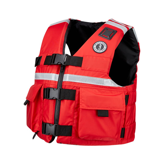 Mustang SAR Vest with SOLAS Reflective Tape Small Red