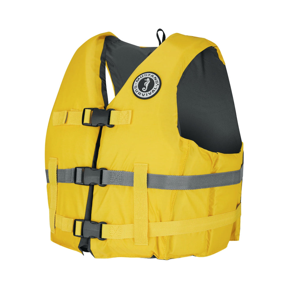 Mustang Survival Mustang Livery Foam Vest - XS/S - Yellow - Boatyard Malaysia