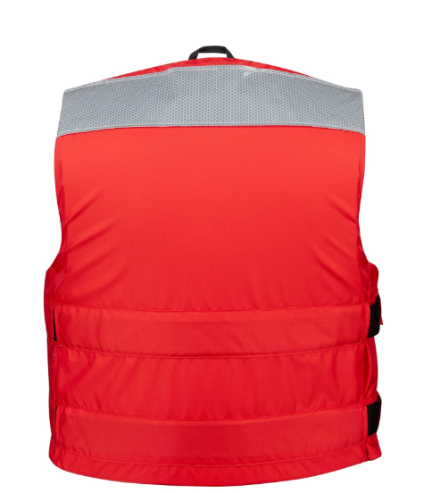 Mustang SAR Vest with SOLAS Reflective Tape XXX-Large Red