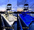 Black Oak Led Low Pro™ Marine Spreader Light Blue Led - Bracket Mount - Boatyard Malaysia