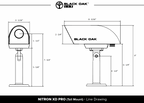 Black Oak Led Nitron XD Pro HDMI 4" Tall Base White - Boatyard Malaysia