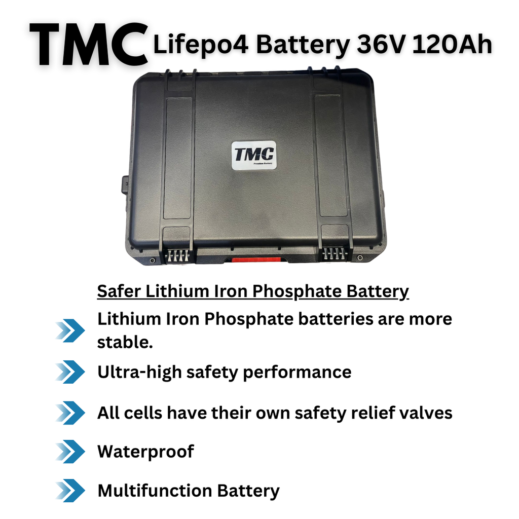 LIFEPO 4 Lithium Ion Battery 120 AH 36V boatyardmalaysia