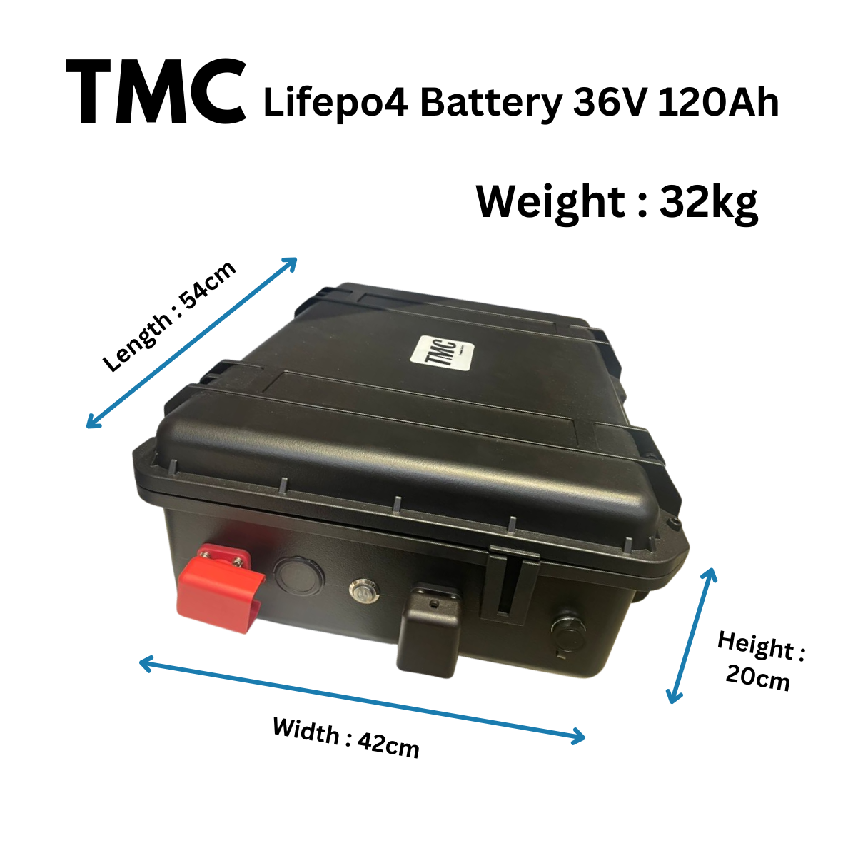 LIFEPO 4 Lithium Ion Battery 120 AH 36V boatyardmalaysia
