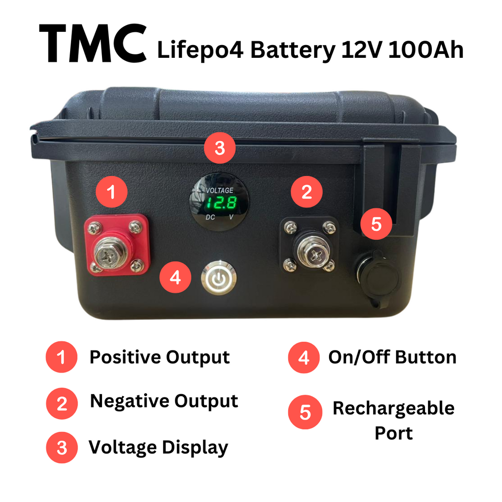 LIFEPO 4 Lithium Ion Battery 100AH 12V boatyardmalaysia