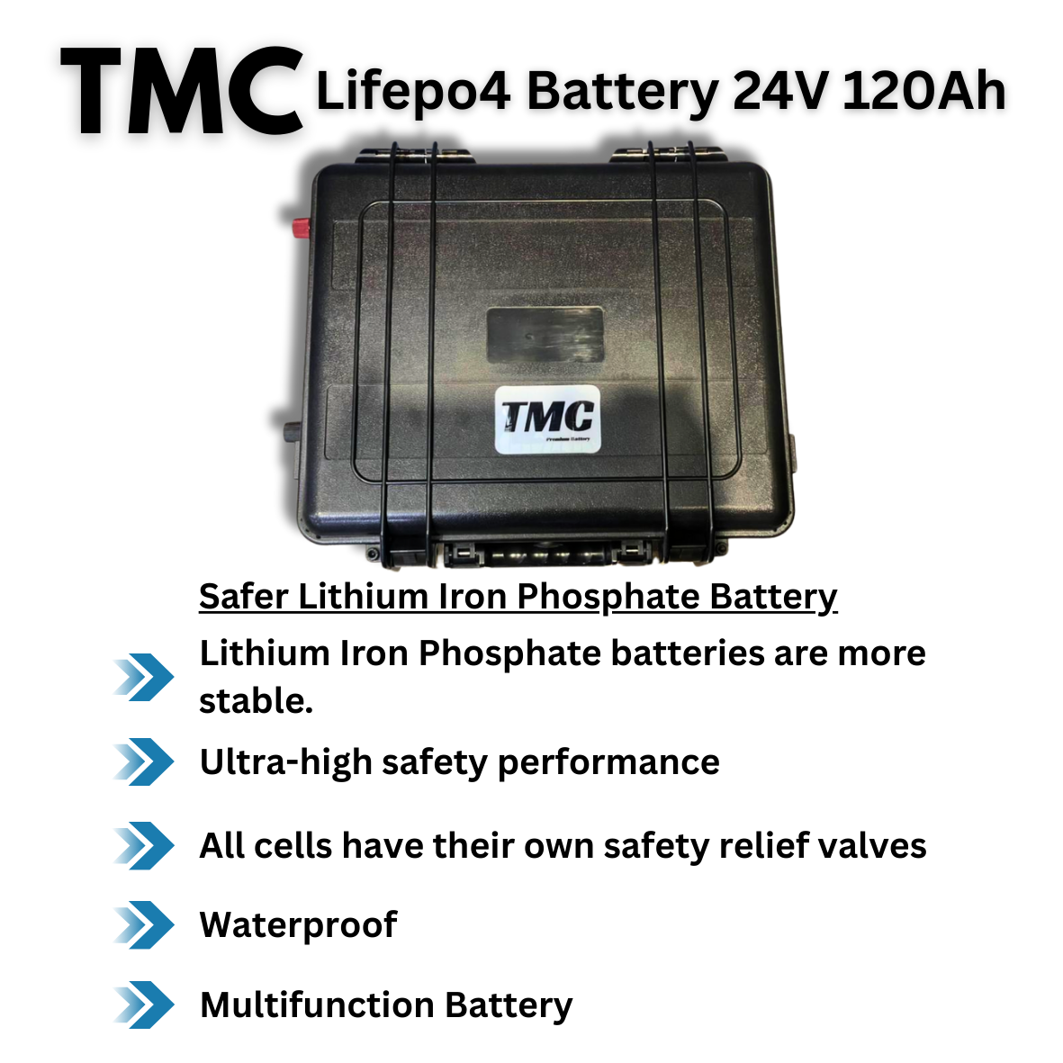 LIFEPO 4 Lithium Ion Battery 120 AH 24V boatyardmalaysia