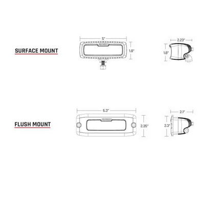 Rigid Industries SR-Q Series Pro Spot Pair Black Surface Mount boatyardmalaysia