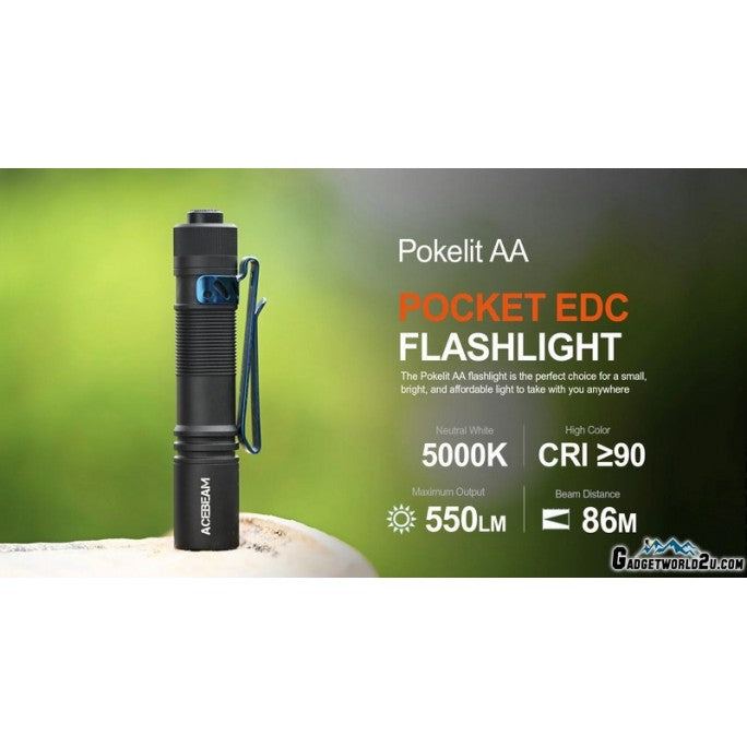 Pokelit AA Orange Nichia 219F High CRI90 LED 550 Lumens Flashlight boatyardmalaysia