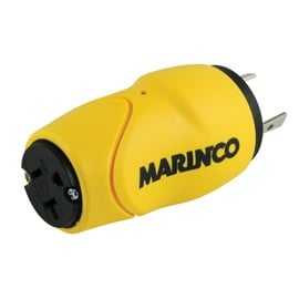 Straight Adapter 30AMP Locking Male Plug to 15 boatyardmalaysia