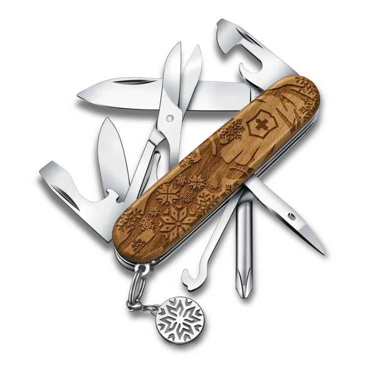 VICTORINOX SUPER TINKER WOOD WINTER MAGIC 2022 1.4701.63E1 boatyardmalaysia