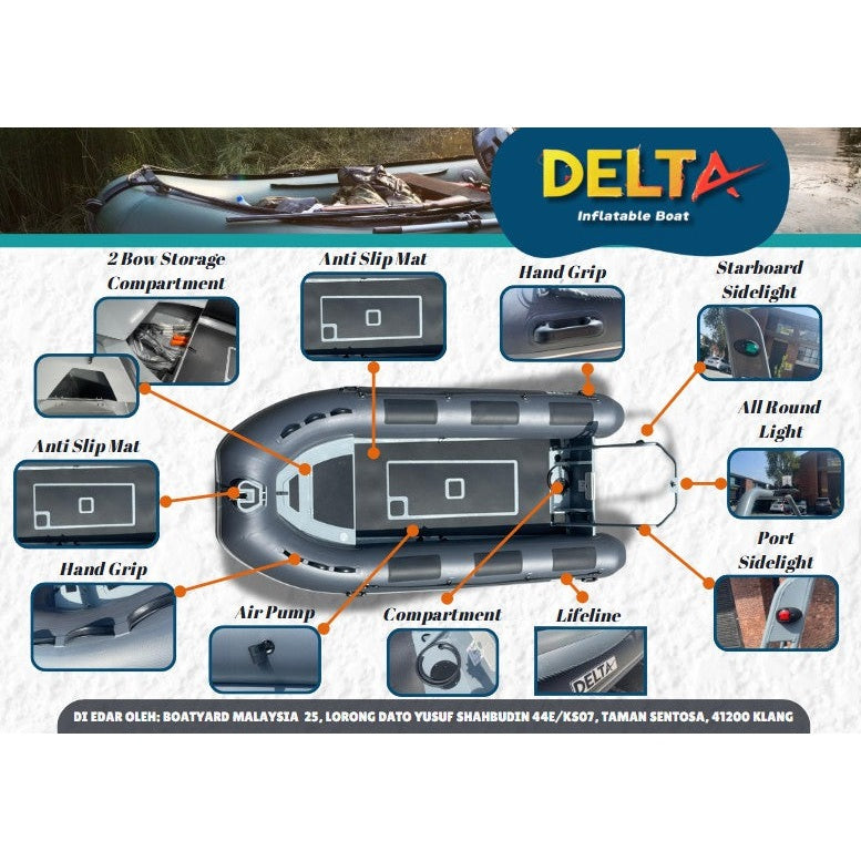 Boatyard Malaysia DELTA AL 450 Rigid Inflatable Boat - Boatyard Malaysia