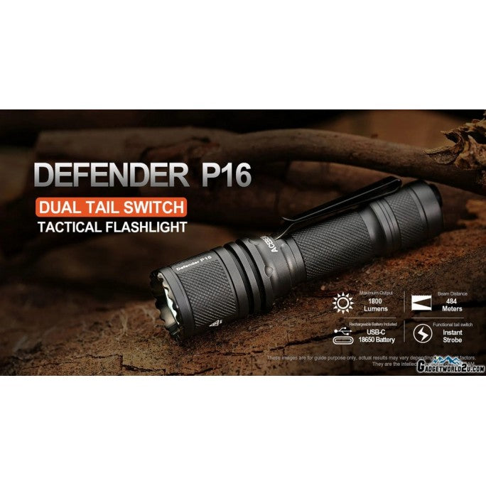 P16 Luminus SFT40 LED 1800 Lumens Tactical Flashlight boatyardmalaysia