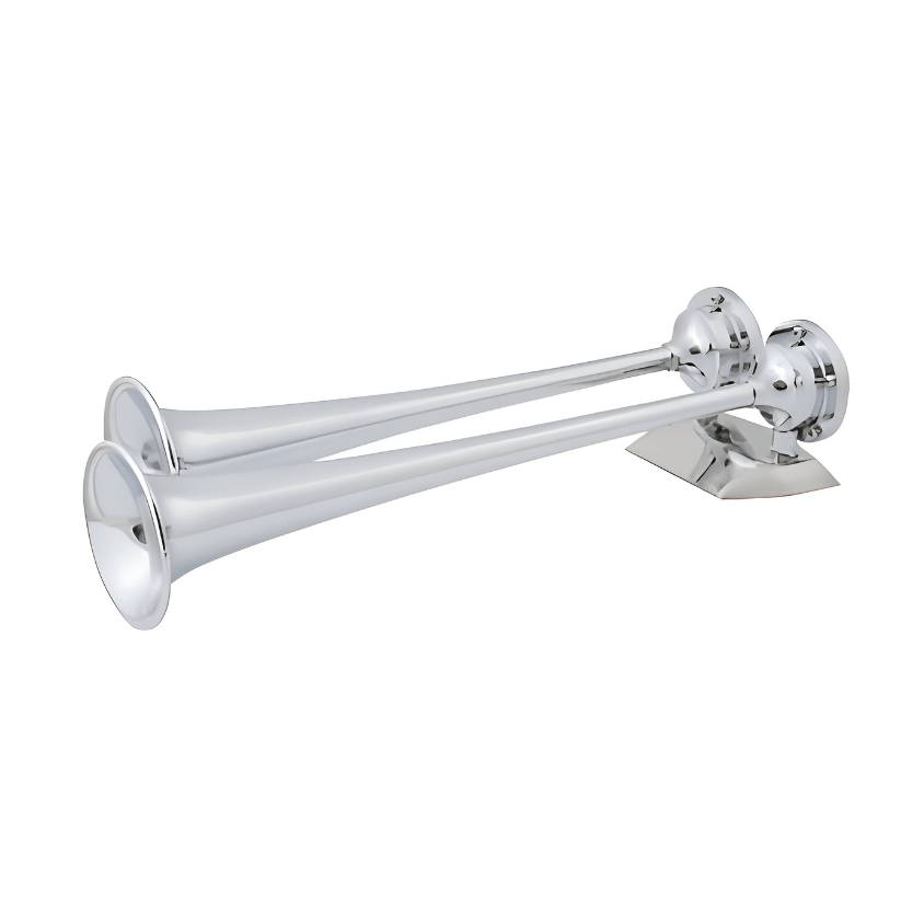 Marinco 12V Chrome Plated Dual Trumpet Air Horn - Boatyard Malaysia