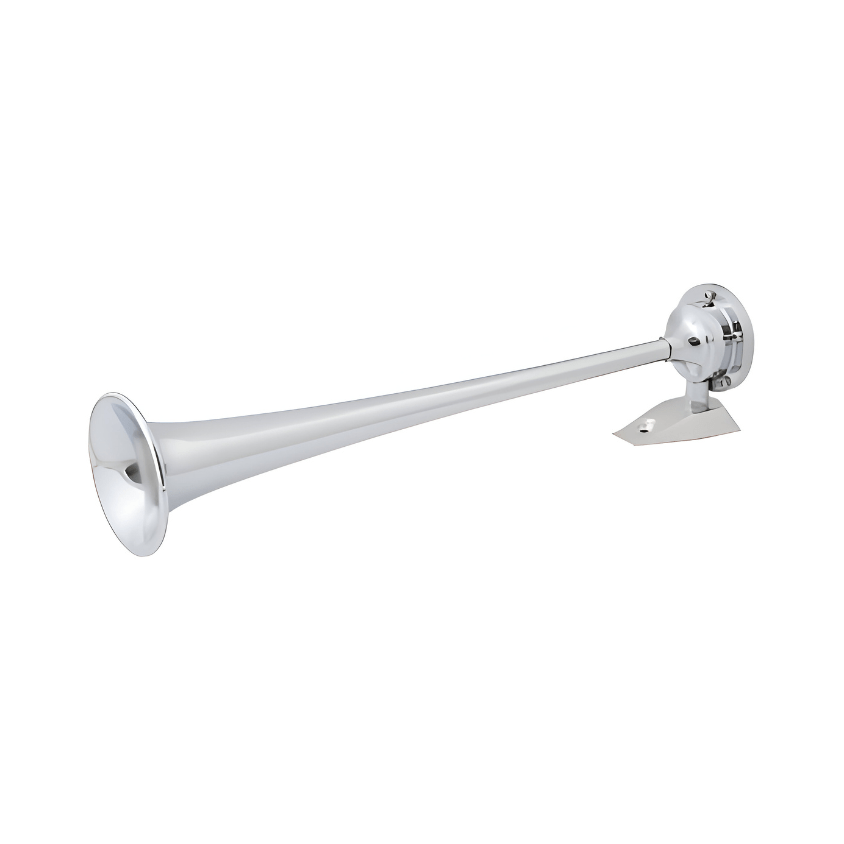 12V Chrome Plated Single Trumpet Air Horn boatyardmalaysia