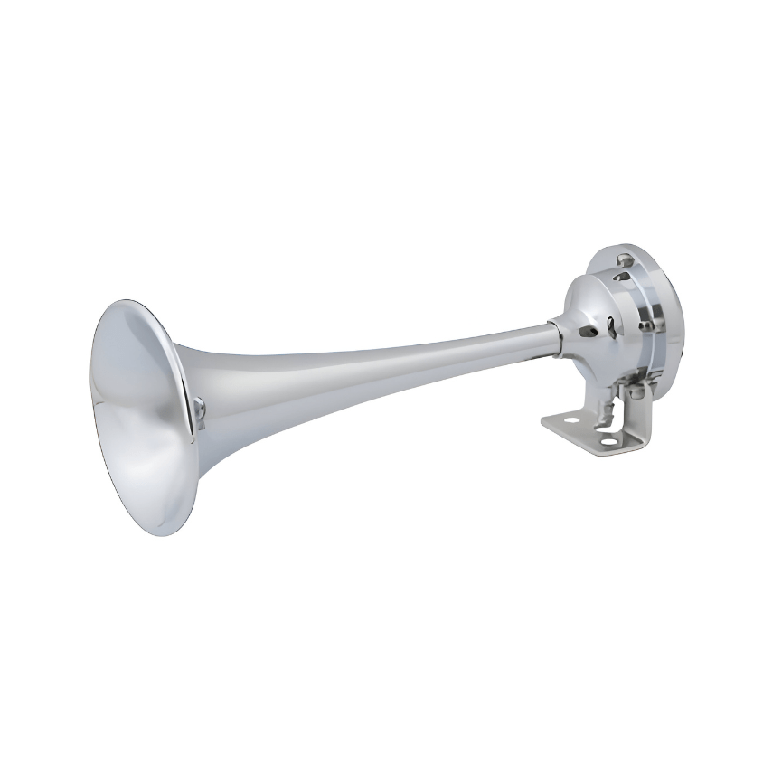 12V Chrome Plated Single Trumpet Mini Air Horn boatyardmalaysia