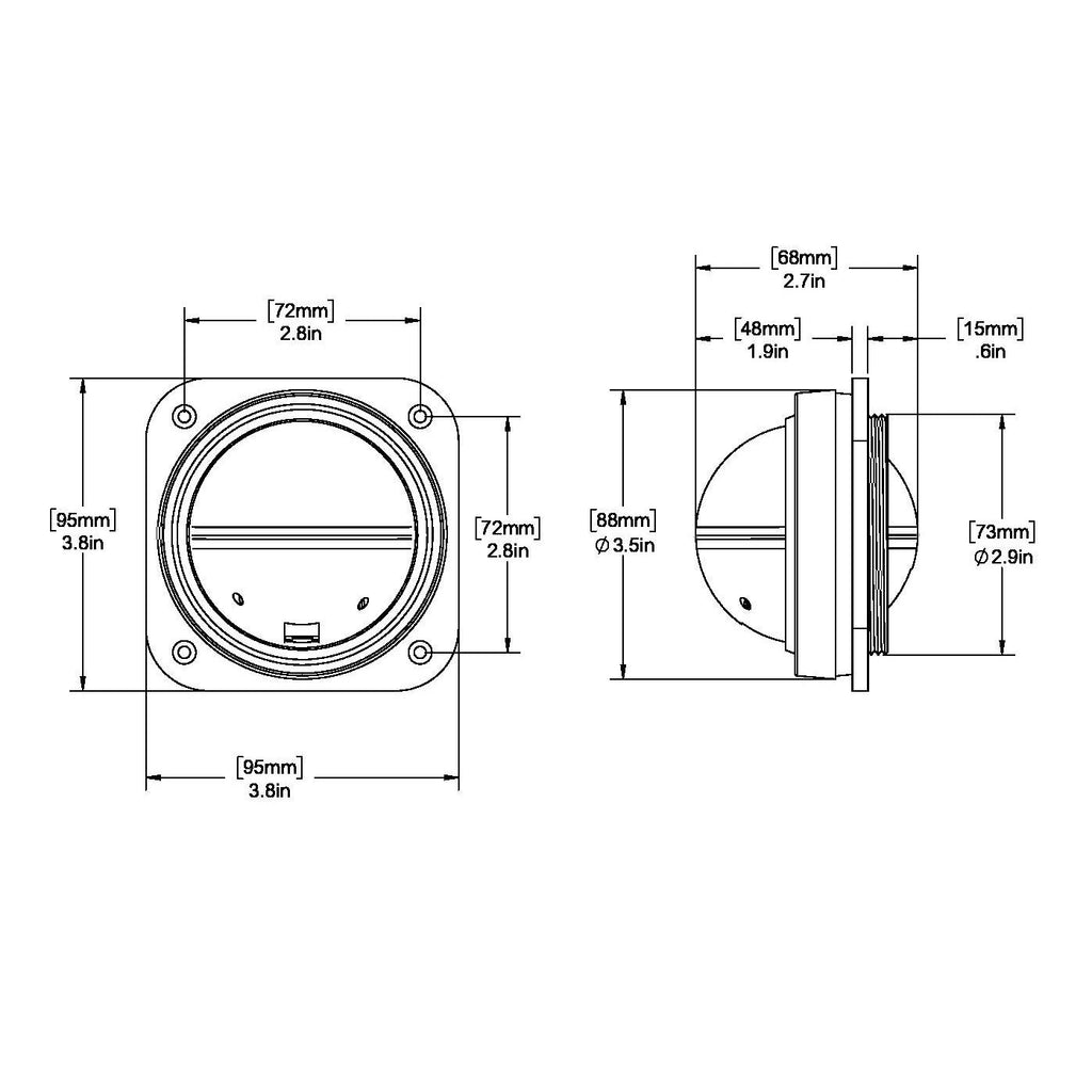 Ritchie V-527 Kayak Compass - White Dial - Boatyard Malaysia