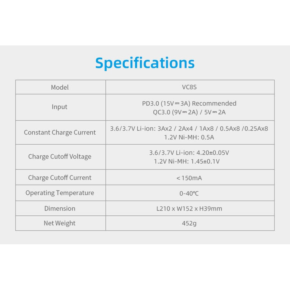 XTAR VC8S SET CHARGER boatyardmalaysia