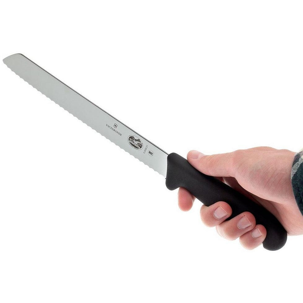 Fibrox Bread Knife 21cm Black boatyardmalaysia