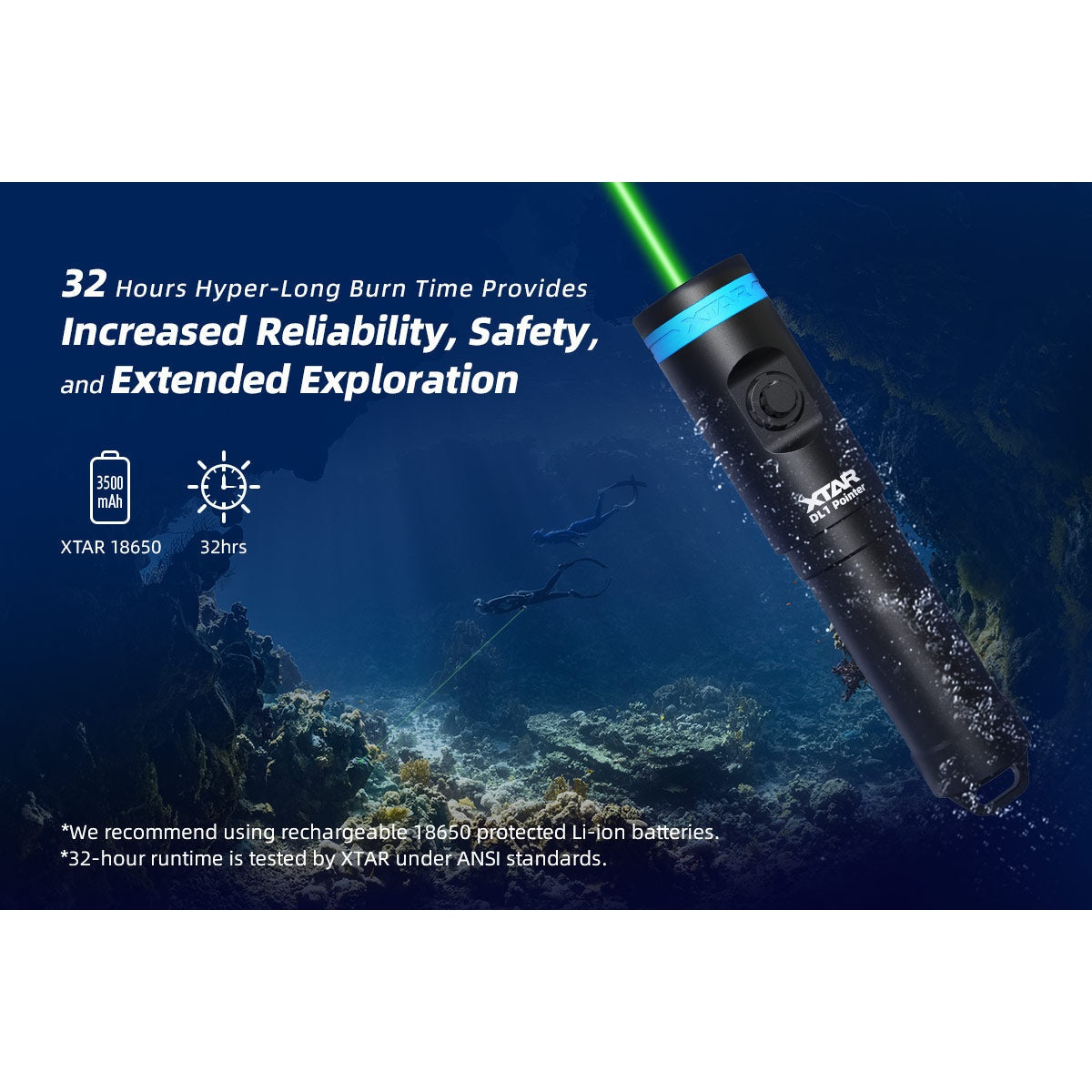 XTAR DL1 KT POINTER DIVE LIGHT boatyardmalaysia