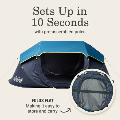 2-Person Camp Burst Pop-Up Tent with Dark Room Technology