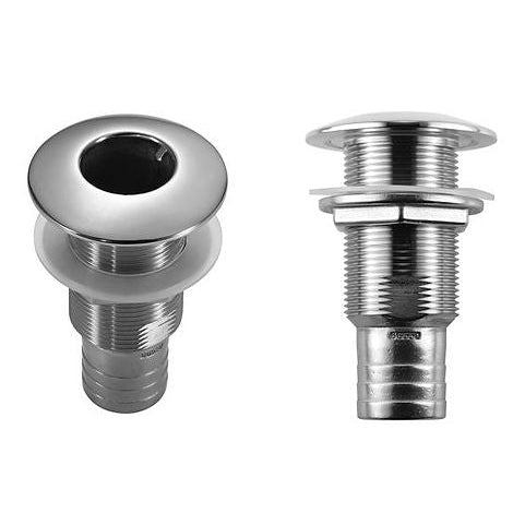 Attwood Stainless Steel Thru-Hull Short Standard Straight Barbed - Boatyard Malaysia