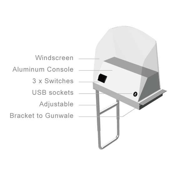 Kimple Aluminium Console - Boatyard Malaysia