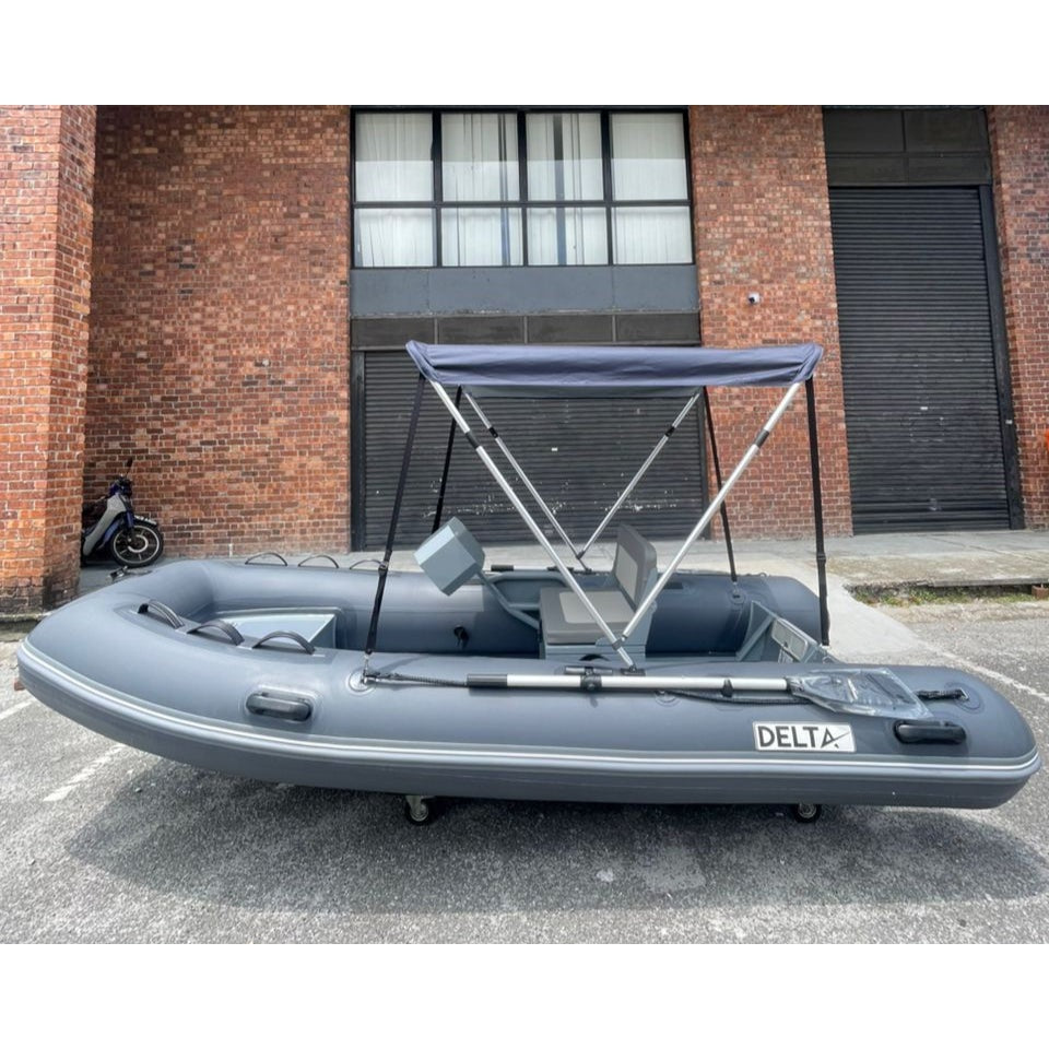 Delta AL 360 Rigid Inflatable Boat with 2-Bow Bimini & ST Console boatyardmalaysia