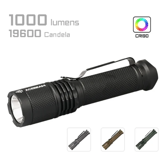 TAC AA GREY CW 1000L 14500 FLASHLIGHT boatyardmalaysia