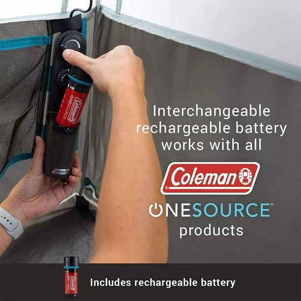 Coleman OneSource Rechargeable 4-Person Camping Dome Tent with Airflow System & LED Lighting - Boatyard Malaysia