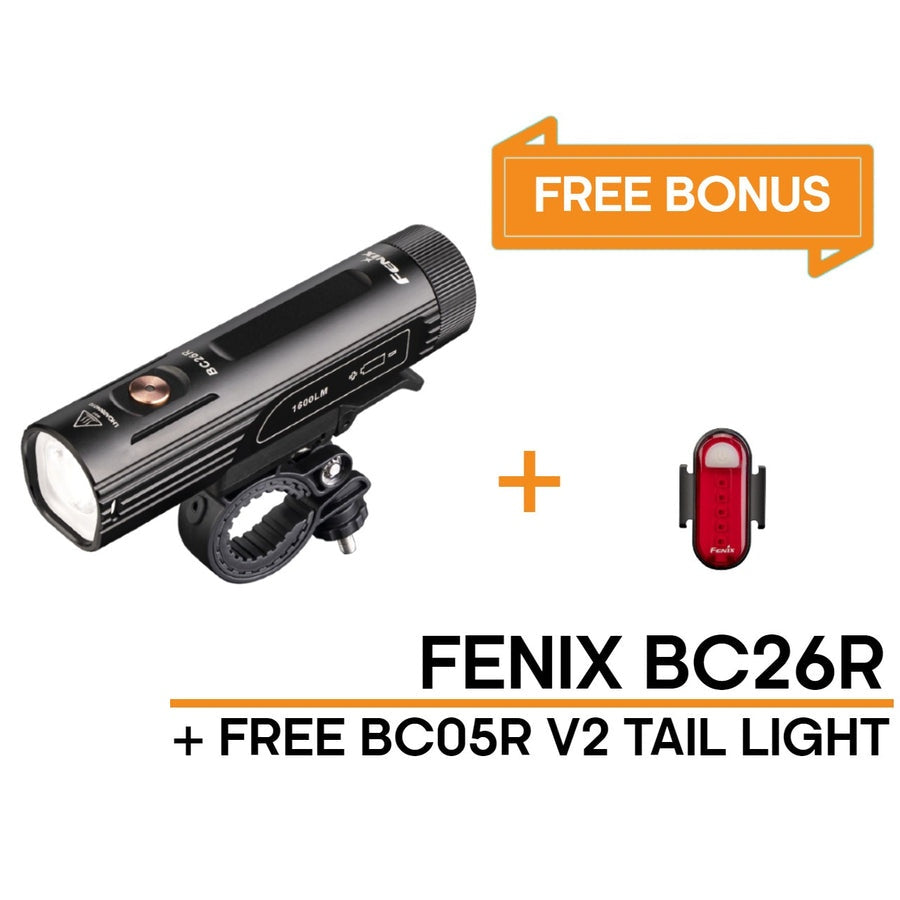 FENIX BC26R 1600L BIKE LIGHT + BC05R V2.0 SET boatyardmalaysia